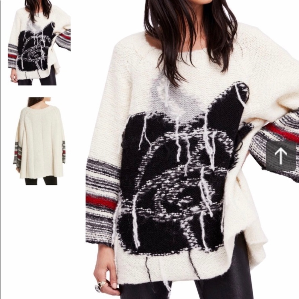 Free people oversized rose sweater